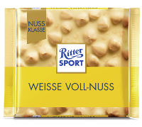 Ritter Sport Nussklasse Weisse Voll-Nuss 100 g Tafel